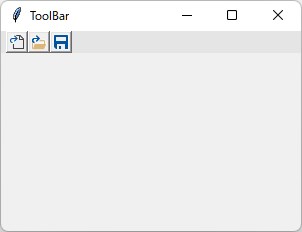Python tkinter toolbar