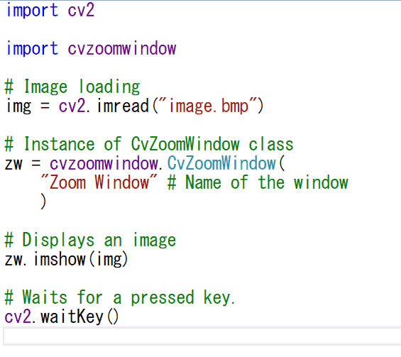 OpenCV CvZoomWindow class